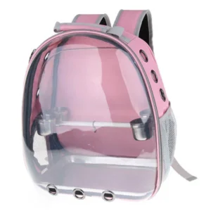 Pet Parrot Backpack Carrier Easy Carry Stands Wooden Bird Travel Bag Cage